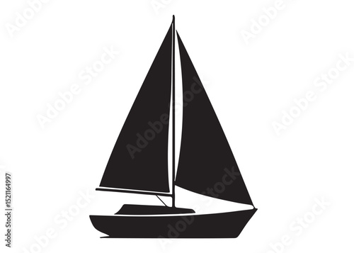 Sail boat logo silhouette vector design, sail boat logo icon silhouette, sailboat sailing ship logo vector illustration, sailboat and sailing ship vector silhouette logo design on white background