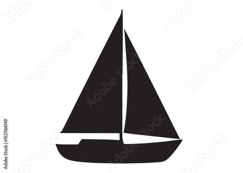 Sail boat logo silhouette vector design, sail boat logo icon silhouette, sailboat sailing ship logo vector illustration, sailboat and sailing ship vector silhouette logo design on white background