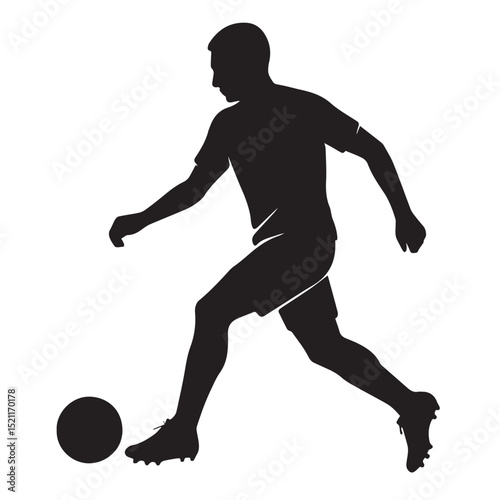 male football sport silhouette vector art