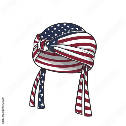 American flag Bandana vector illustration