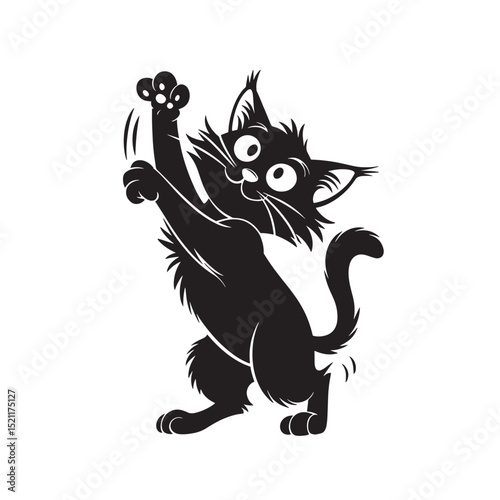  Cat Scratching vector illustration