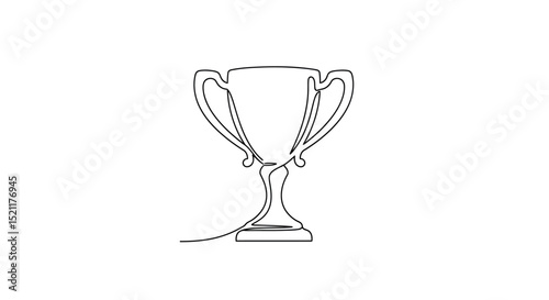 trophy line drawing minimalistic simple design
