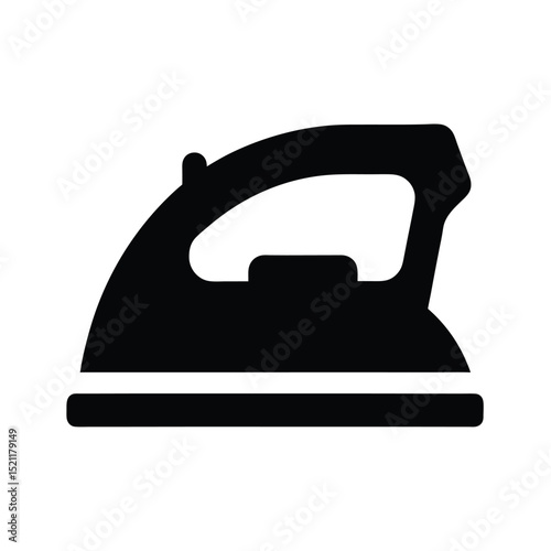 Iron Icon Vector Flat and Clean Look Isolated on White Background