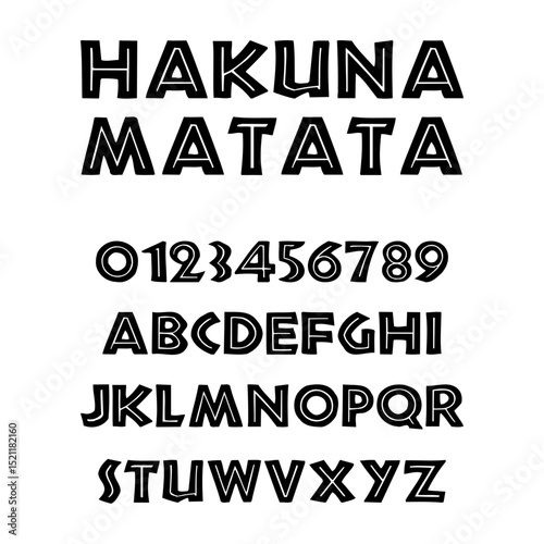 Hakuna Matata Themed Font and Alphabet Set