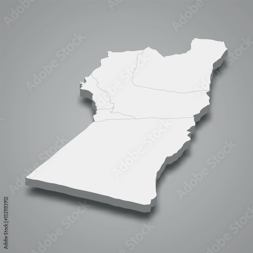 Nimruz 3d isometric map is a region of Afghanistan