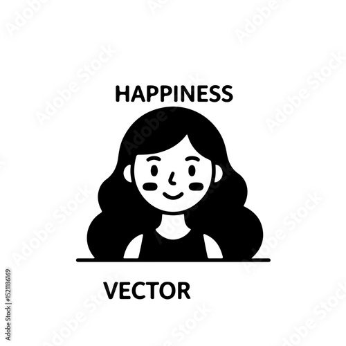 Happy girl avatar profile happiness