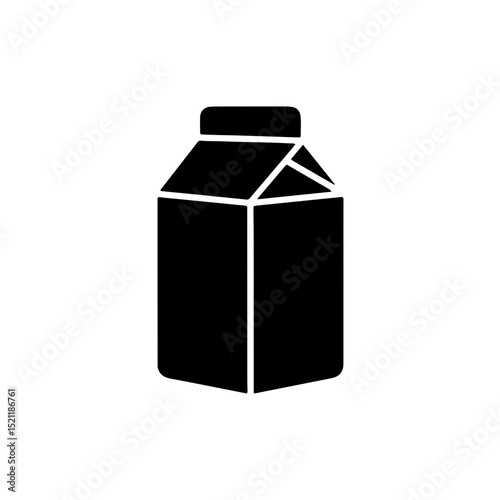 Milk carton icon flat design