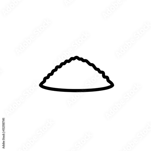Pile of powder icon outline