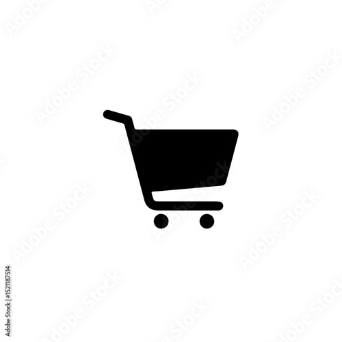 Shopping cart icon flat minimal