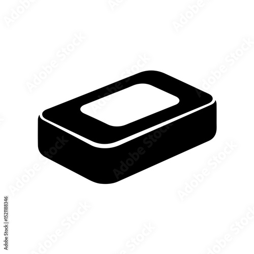 Soap bar icon flat design