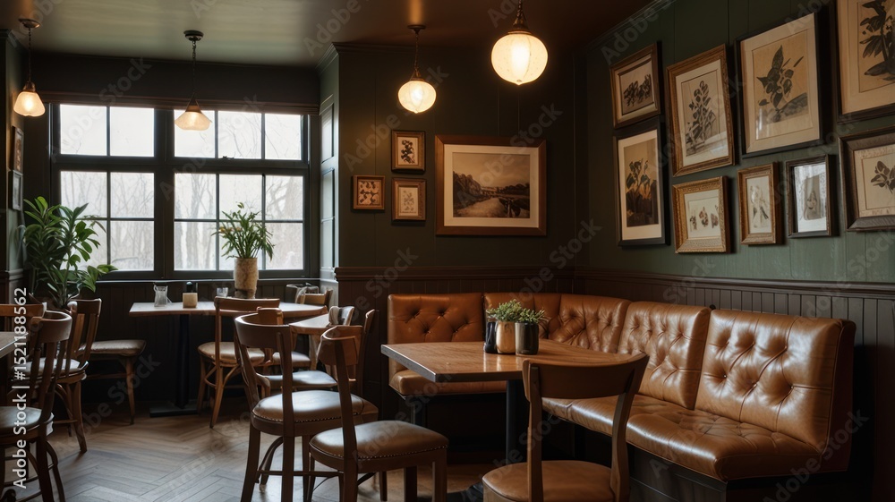 Fototapeta premium Interior of a cozy restaurant