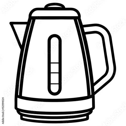 Sleek Futuristic Kettle Vector Art