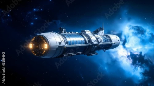 Wallpaper Mural Futuristic Spaceship In Space Galaxy Torontodigital.ca