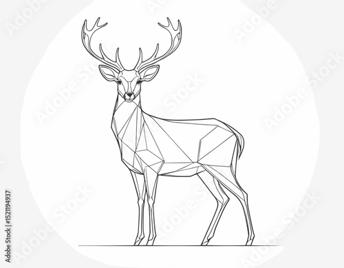 Curious Fox Silhouette Gazing with Intrigue in Sleek Line Art Form