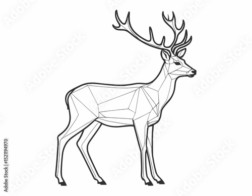 Curious Fox Silhouette Gazing with Intrigue in Sleek Line Art Form