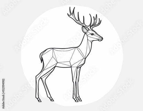 Curious Fox Silhouette Gazing with Intrigue in Sleek Line Art Form