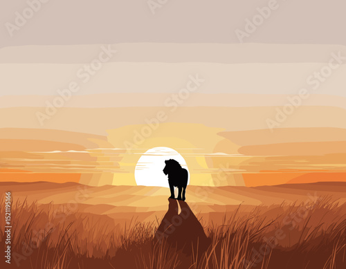 Curious Fox Silhouette Gazing with Intrigue in Sleek Line Art Form