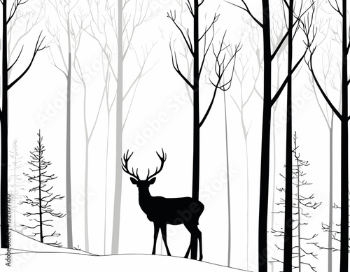 Curious Fox Silhouette Gazing with Intrigue in Sleek Line Art Form