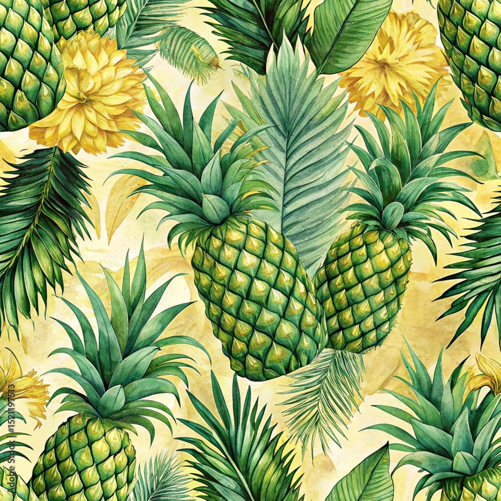 Obraz premium Seamless Summer Pattern Design and backgrrounds