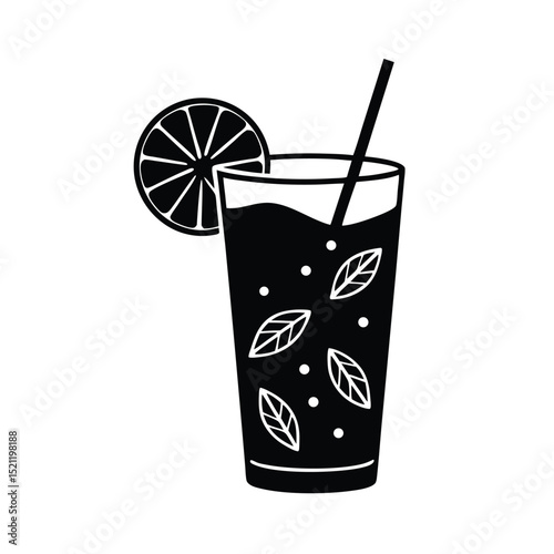 cocktail with lemon and ice