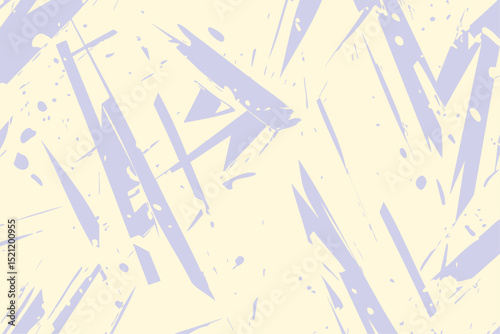 Modern vector background with a distressed, painterly texture. Abstract shapes in pale yellow and light purple create a subtle, edgy effect for web or print design.