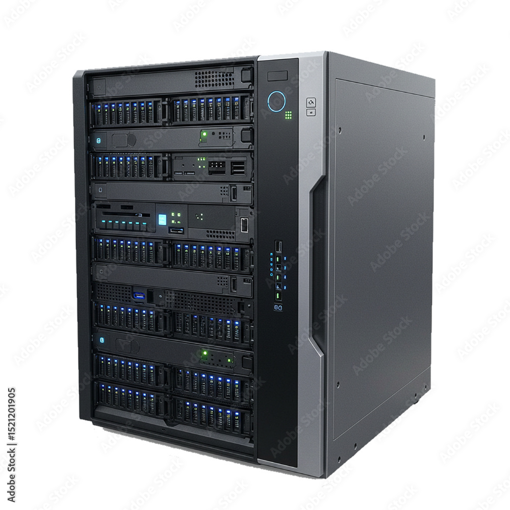 Fototapeta premium 3d server isolated on white background