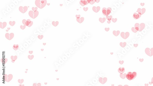 Broken heart animation slowly floats on a green screen. broken heart floats on chroma key background. Used at Valentine's Day festival.