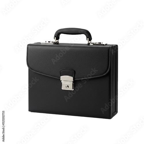 3d black briefcase isolated on whitebackground