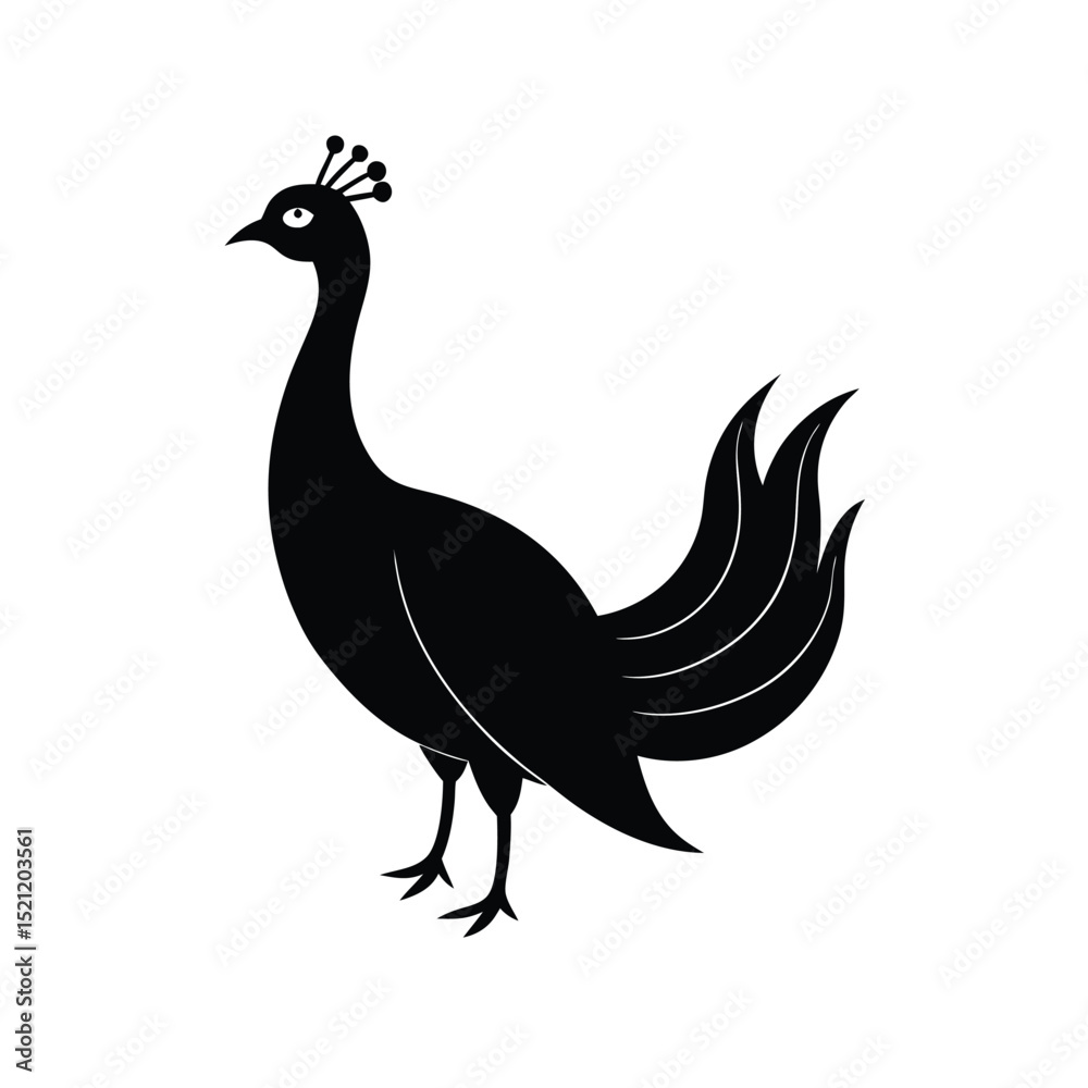 Fototapeta premium peacock isolated on white