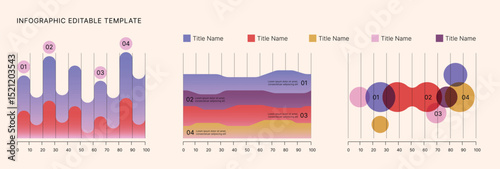 Business Infographic Editable Templates for Extensive Data Visualization. Simple creative Infographic vector elements, charts, diagrams, timeline, steps and options for Business Presentation.