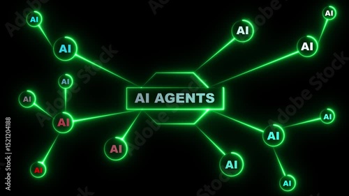 ai agent- businessman working with virtual reality at office. AI Agents, Headlines Fast Scree international communication network concept. AI company worker chatting with customers through headphones.