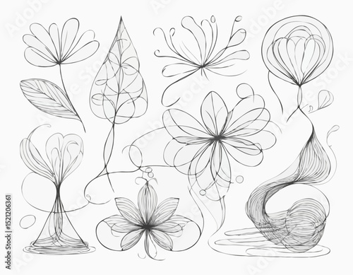 Artistic Education Fusion: Abstract Line Drawings Symbolizing Creative Teaching