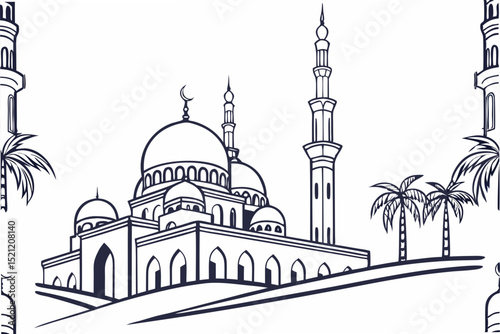 silhouette of mosque