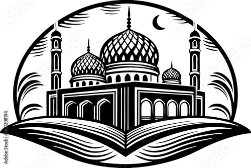 minimal mosque silhouette
