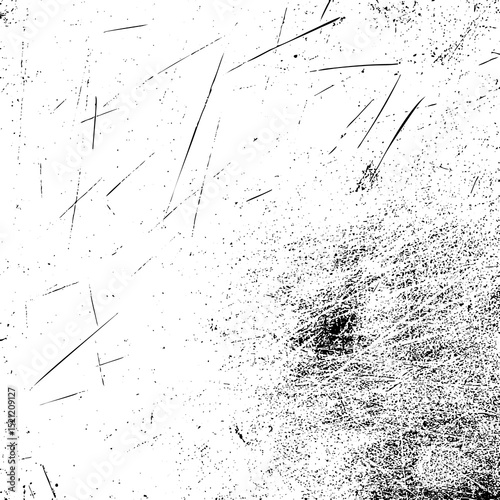 Vintage grunge paper texture isolated. Dirty scratched surface and old film overlay background. Crumpled aged effect with ink marks. Torn texture for design.
