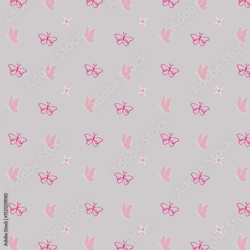 Butterfly seamless pattern design for fabric	