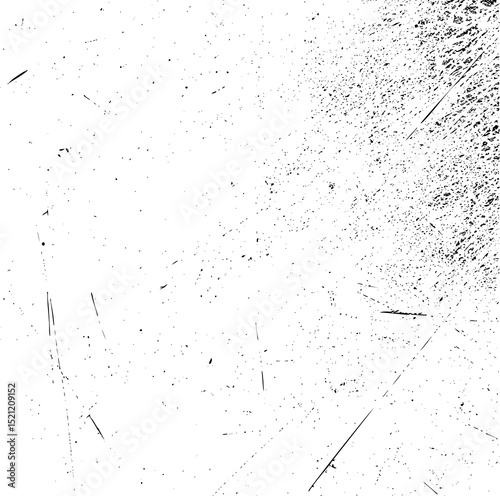 Vintage grunge paper texture isolated. Dirty scratched surface and old film overlay background. Crumpled aged effect with ink marks. Torn texture for design.