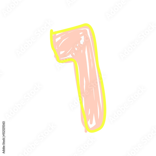 Children’s letter & number crayon drawing