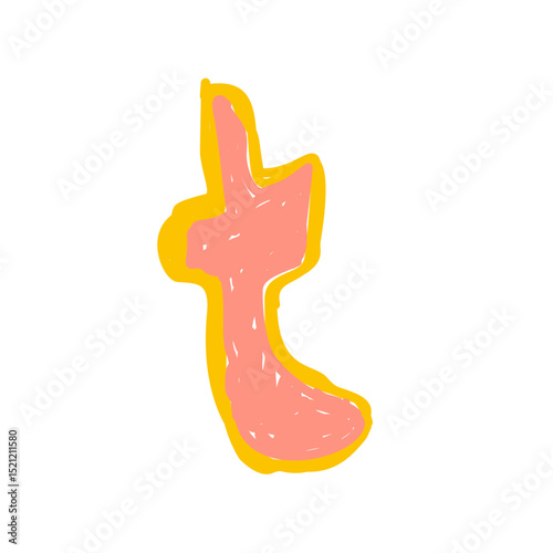 Children’s letter & number crayon drawing