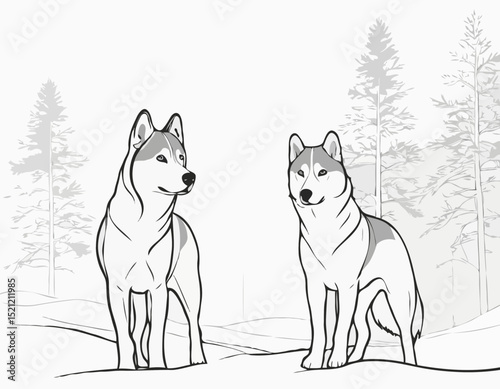 Dynamic Pit Bull and Bull Terrier Dog Breed Outlines for Apparel