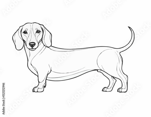 Enchanting Dachshund Silhouette Patterns: Quirky Wiener Dogs at Play