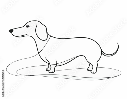 Enchanting Dachshund Silhouette Patterns: Quirky Wiener Dogs at Play