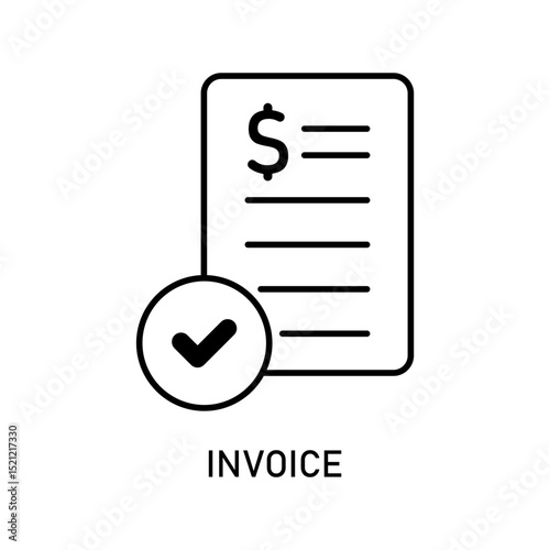Icon a invoice, isolated against a clean background.