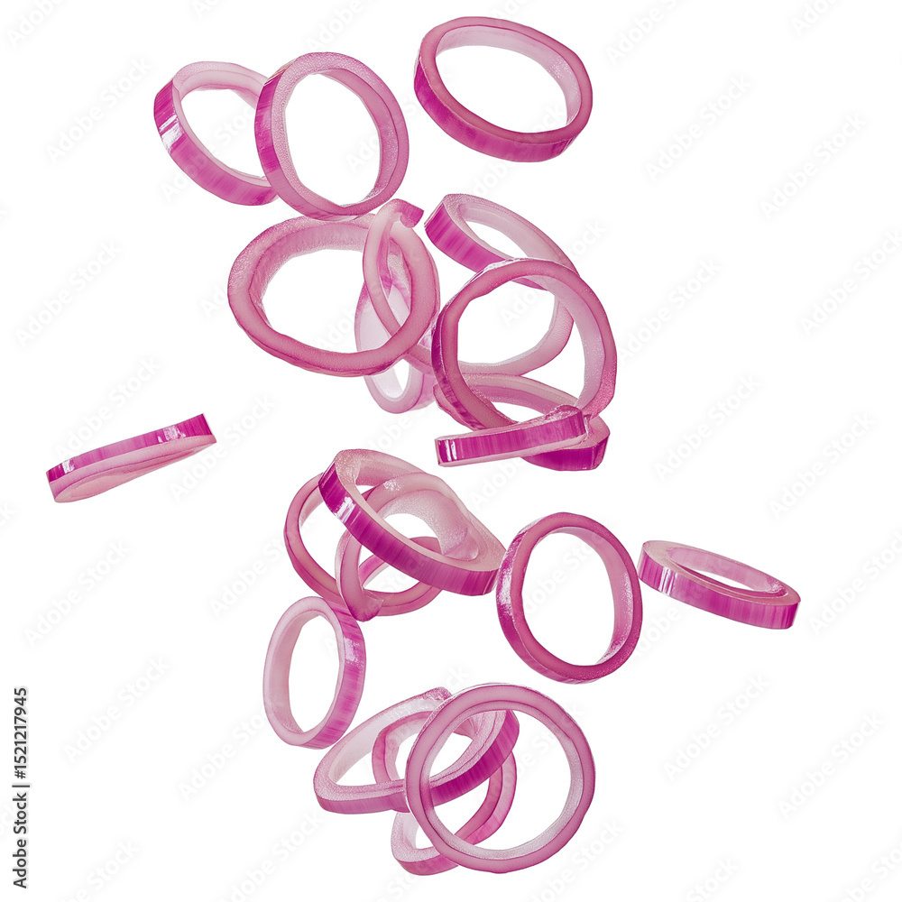 Purple rubber bands scattered Purple rubber bands scattered