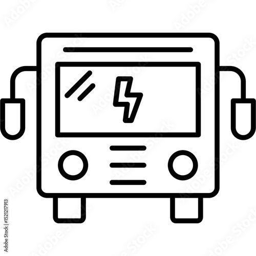 Electric Bus Fleet Icon
