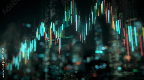 Artificial intelligence algorithm representing data and network with global markets and financial security in the cyberspace, modern visual and clean futuristic