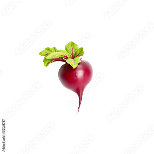 Fresh red beet with green leaves