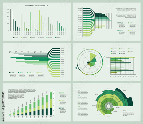 Business Infographic Editable Templates for Extensive Data Visualization. Simple creative Infographic vector elements, charts, diagrams, timeline, steps and options for Business Presentation.