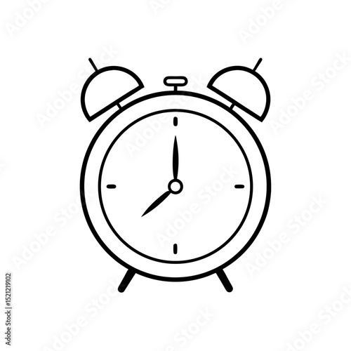 alarm clock ringing on white background 