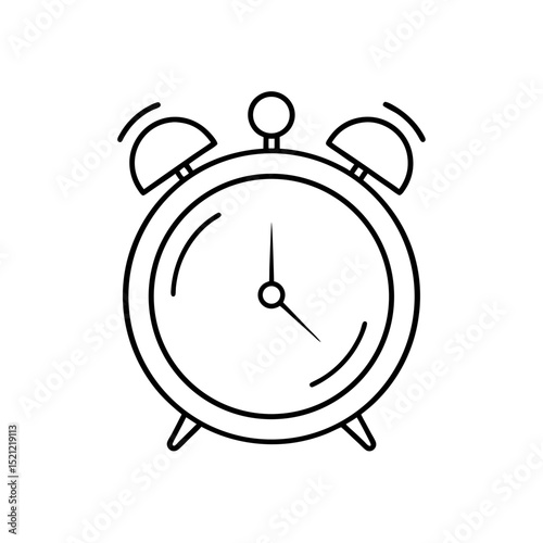 alarm clock ringing on white background  .svg
